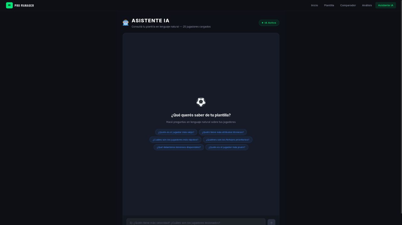 Pro Manager — Gestión Deportiva
