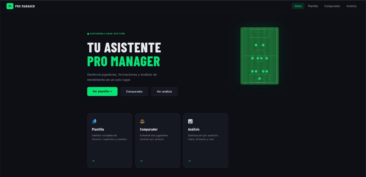 Pro Manager — Gestión Deportiva